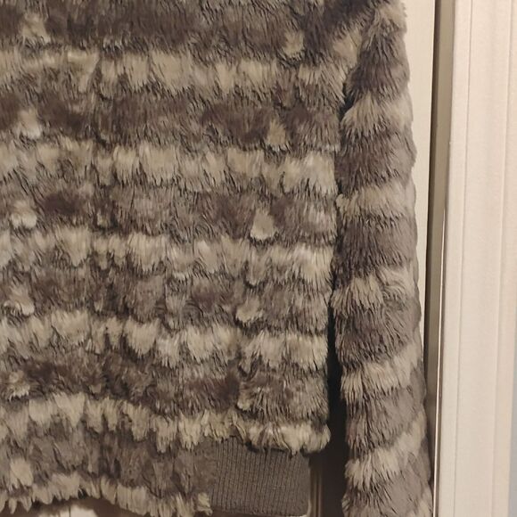 Cherokee Kids Faux Fur Jacket - Brown and Gray - Picture 11 of 15